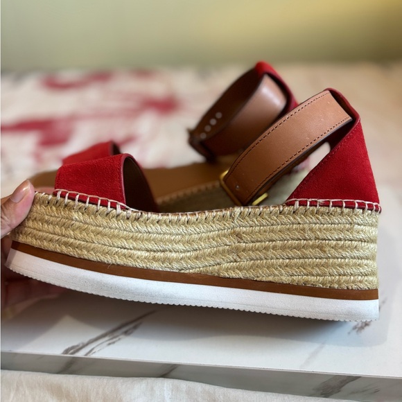 See By Chloe Red and Tan Espadrilles - Picture 6 of 8